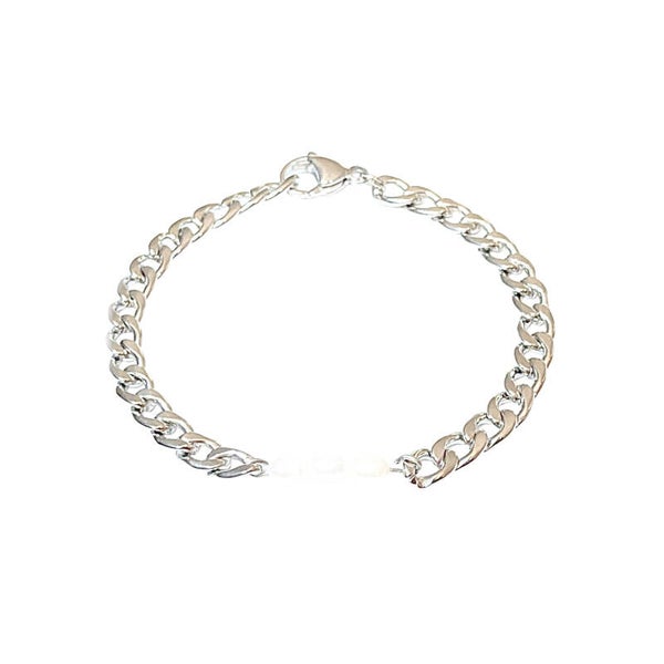 Schakelarmband Vlak Zoetwaterparels | Zilver