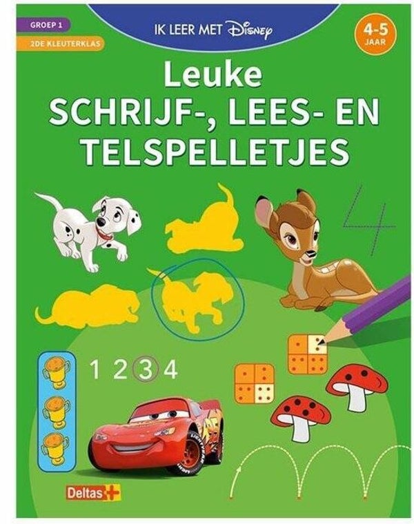 4-5 jaar Ik leer met Disney 0 - Leuke schrijf-, lees- en telspelletjes Groep 1, 2de kleuterklas - 2de kleuterklas - groep 1