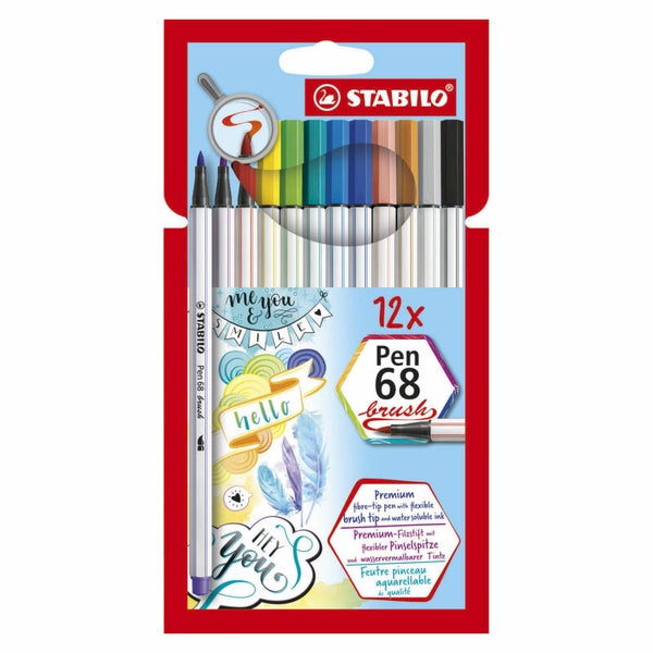 Stabilo Pen 68 Brush 12 stuks