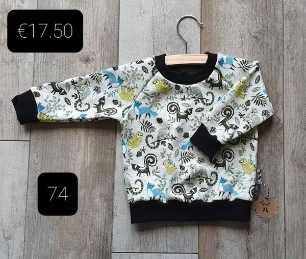 BY CHANTI Trui Maat 74 Diverse kleuren met dieren patroon