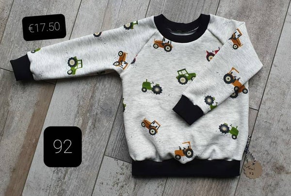 BY CHANTI Trui Maat 92 Grijs met trekker patroon