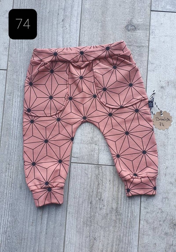 BY CHANTI Broek Oud Roze / Ruit patroon Maat 74
