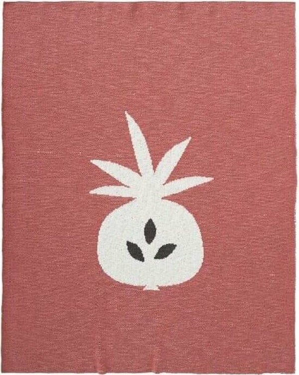 Fresk gebreide deken Pineapple ocher 80 x 100 cm