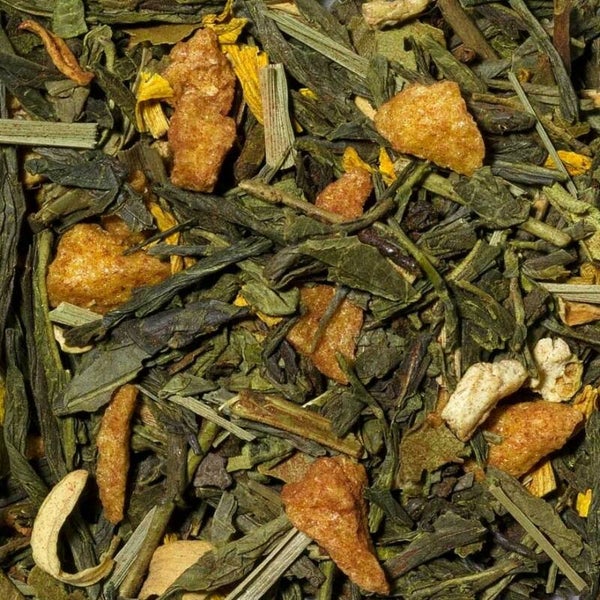 Sinaasappel Gember Groene Thee