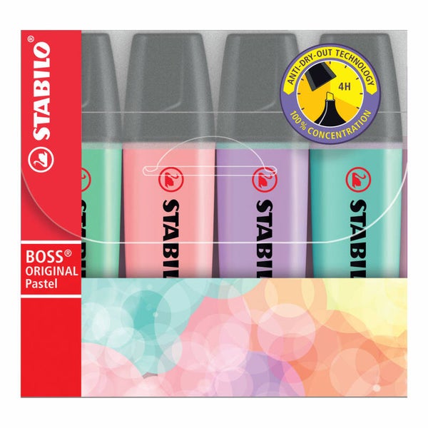 Stabilo BOSS Original Pastel 4 stuks