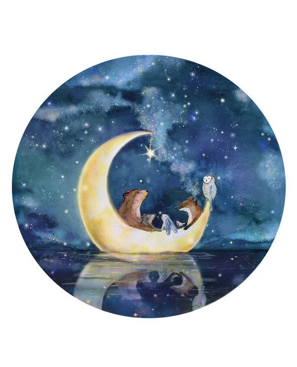 HD Behangcirkel Varen in de nacht L