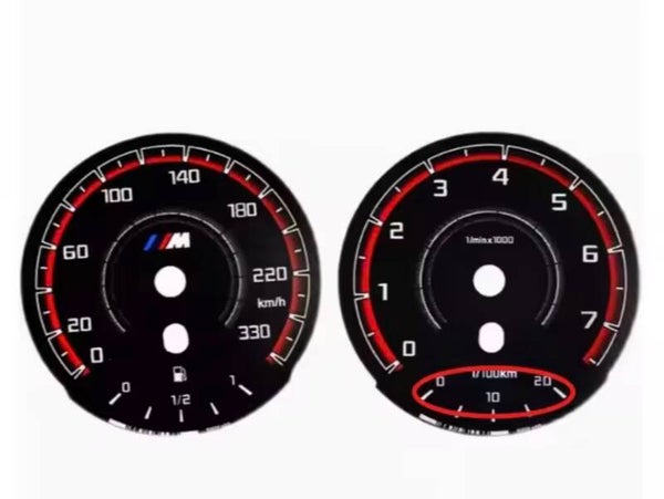 BMW M-Tachoscheiben BMW X5 X6 E90 E92 E93 E70 E71