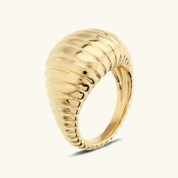 Anello Etrusca Cocktail Texture Rigata