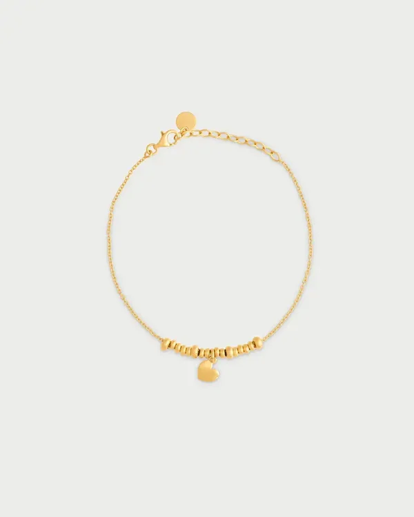 Rue des Mille Braccialetto micro anelli - cuore