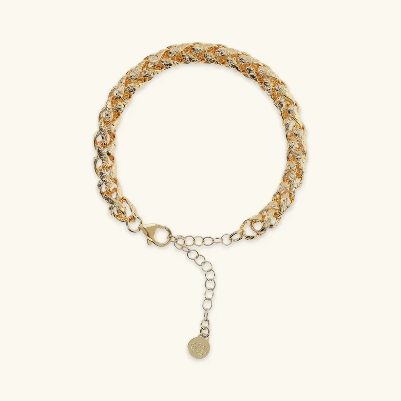 Bracciale Etrusca Maxi Catena Spiga Martellata