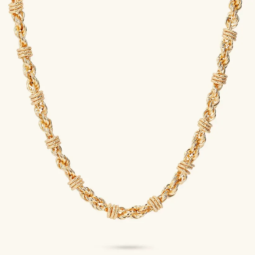 Collana Etrusca Catena Corda con Rondelle