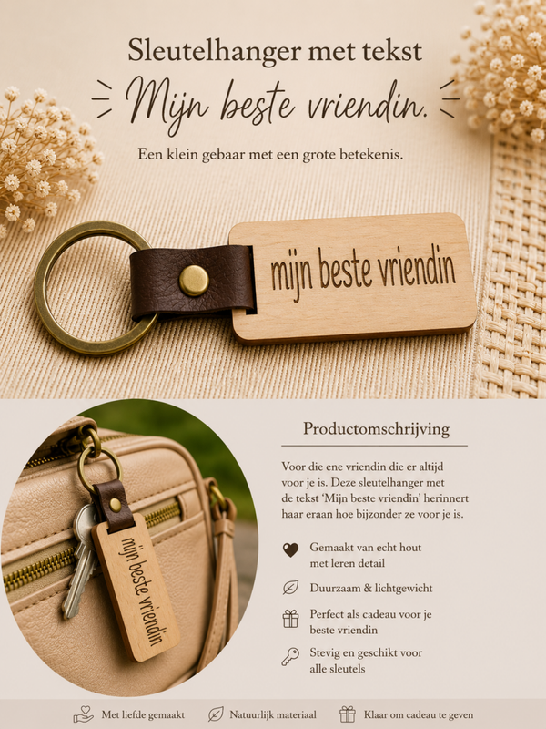 Sleutelhanger met tekst: Jij bent goed.