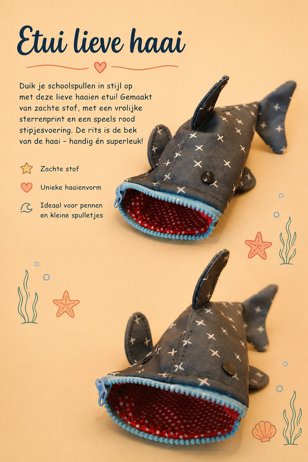 Etui lieve haai.