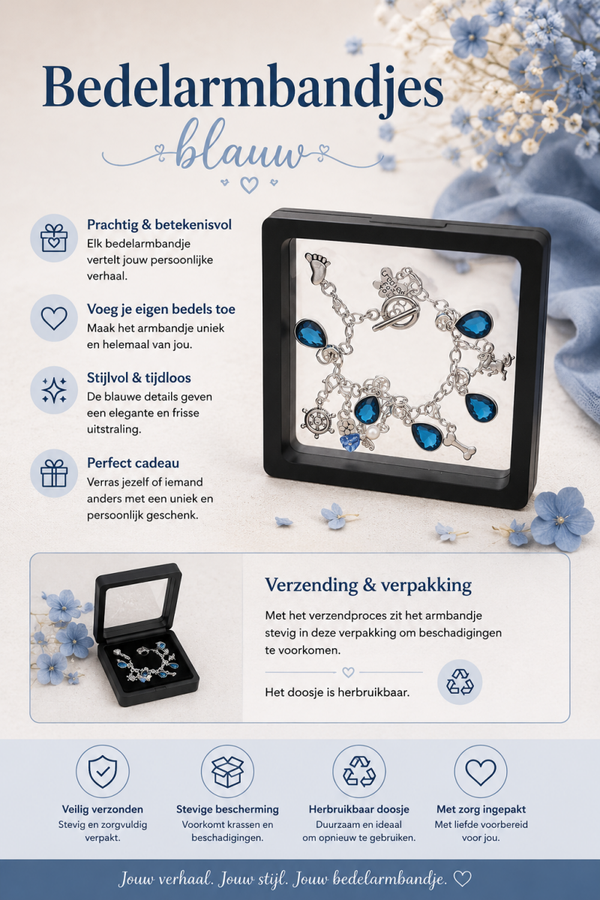 Bedel-armbandjes blauw.