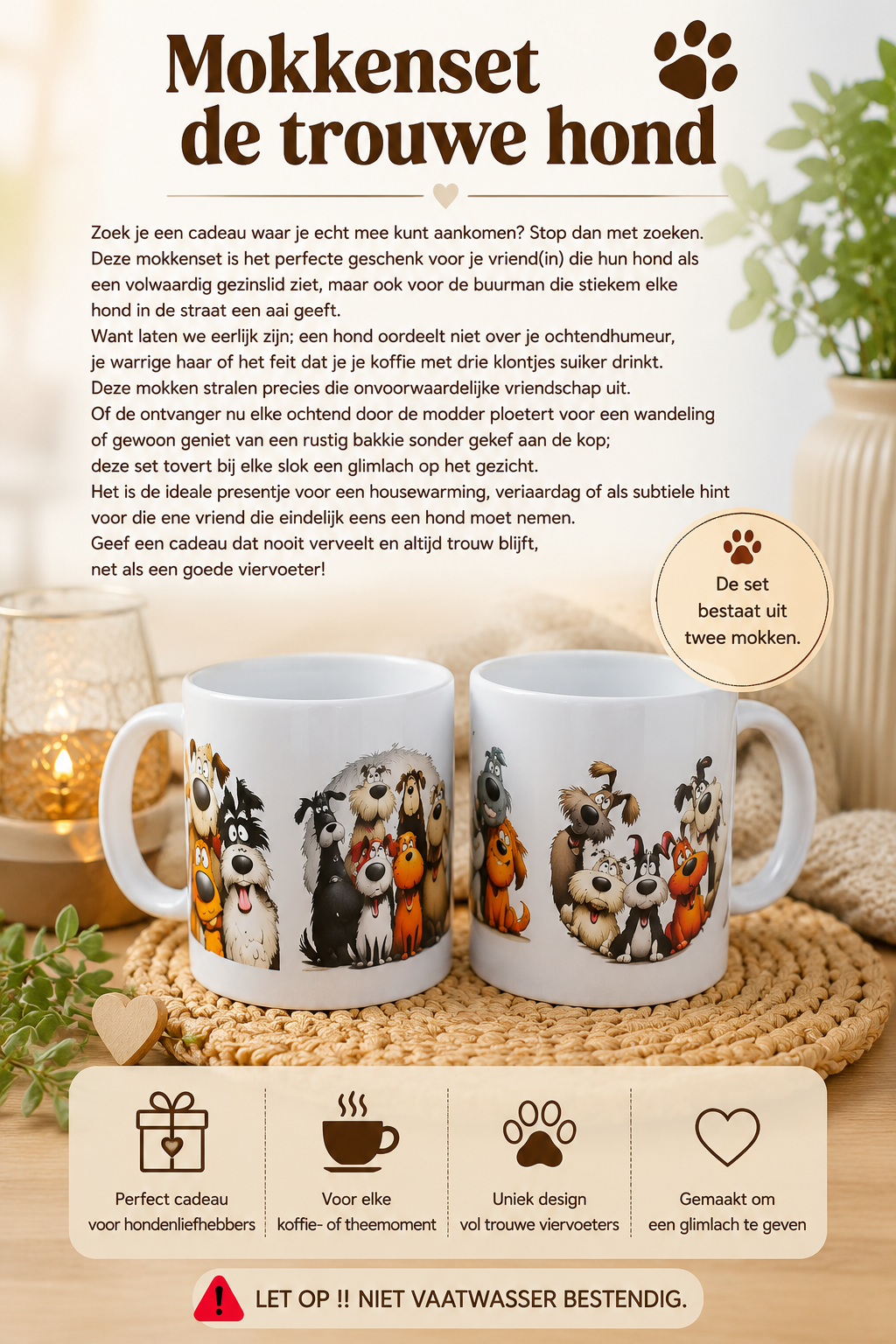 Mokkenset de trouwe hond.