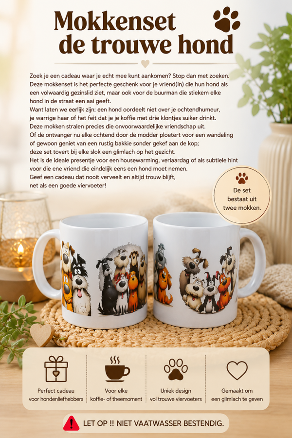 Mokkenset de trouwe hond.