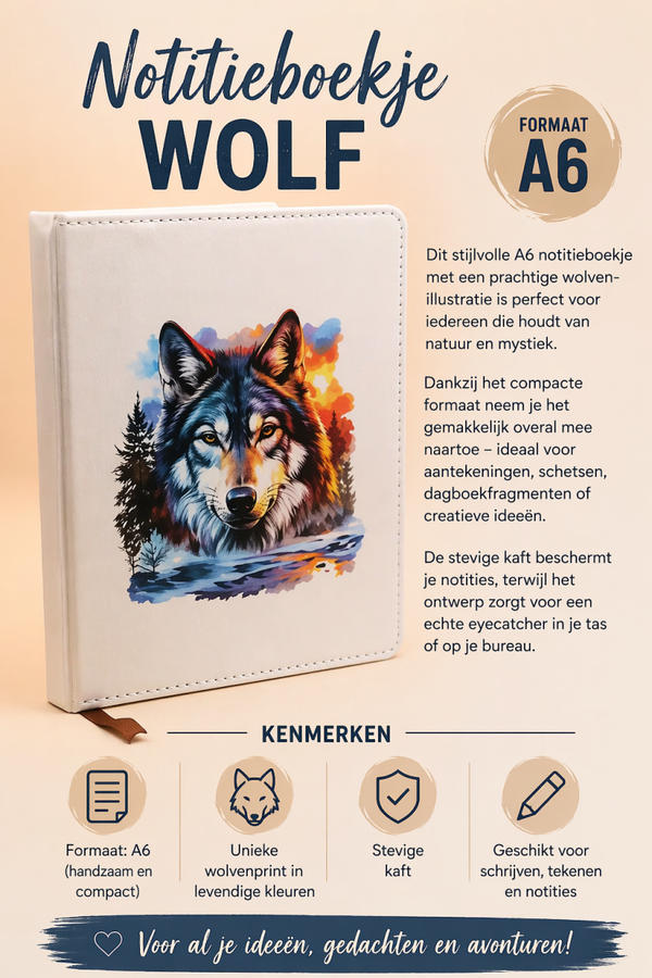 Notitieboekje wolf