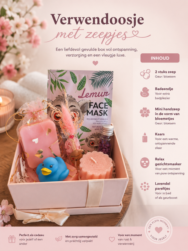 Verwendoosje met zeepjes.
