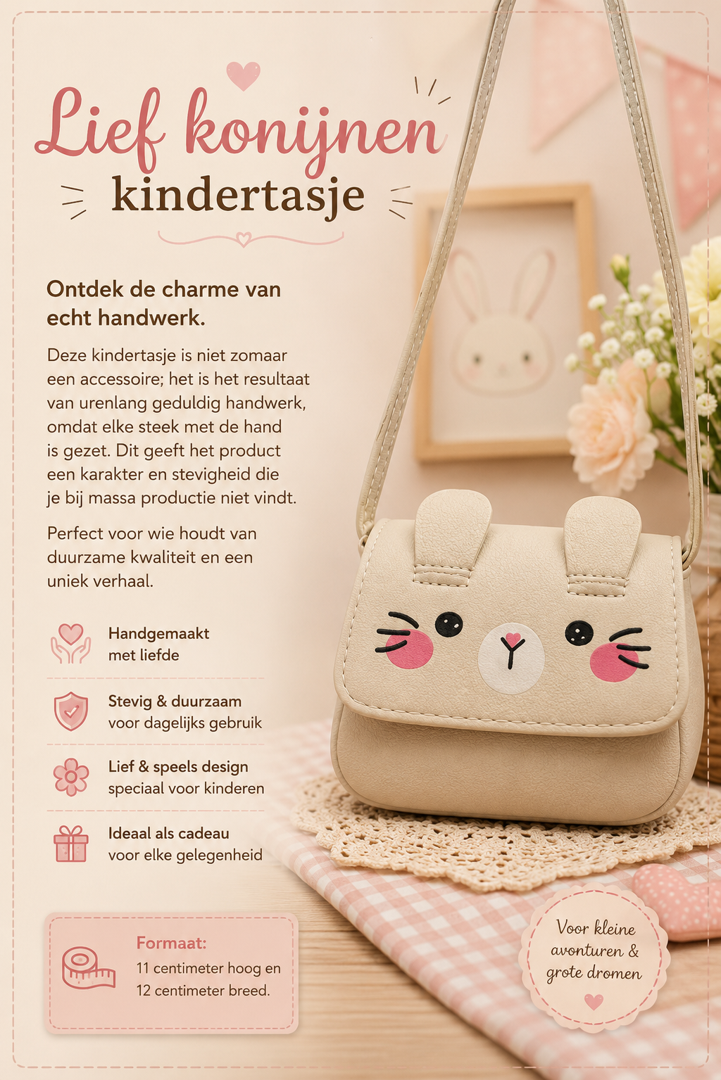 Lief konijnen kindertasje.