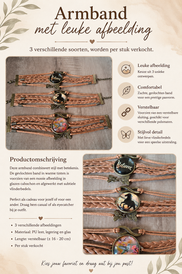 Armband met leuke afbeelding.