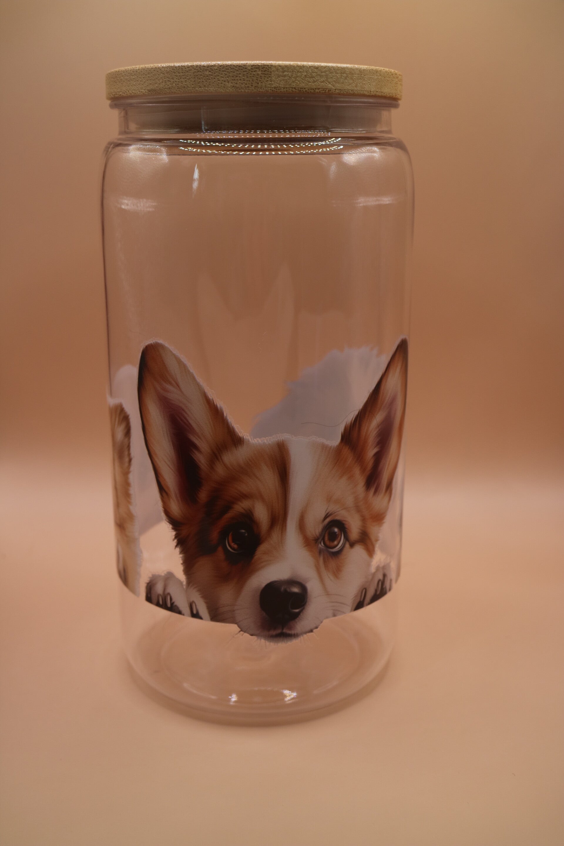 Drinkfles met lieve hond.