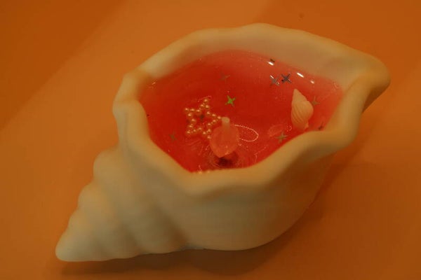 Schelp geurkaars.