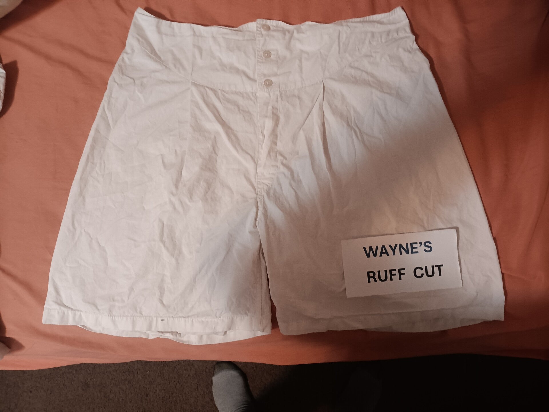 Size 40-44 Wayne's Ruff Cut Vintage Support Boxers with Snaps or Buttons