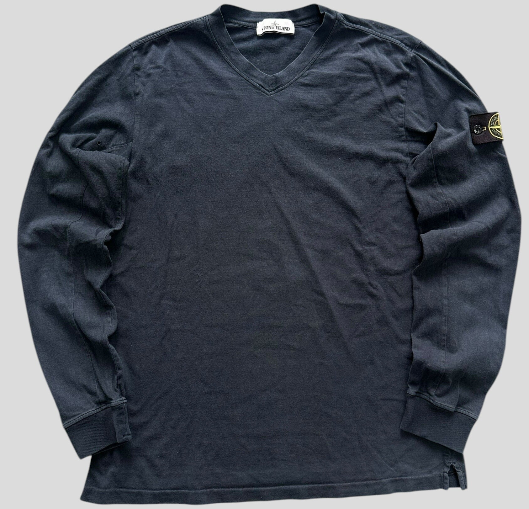 Stone Island Longsleeve Navy V Neck