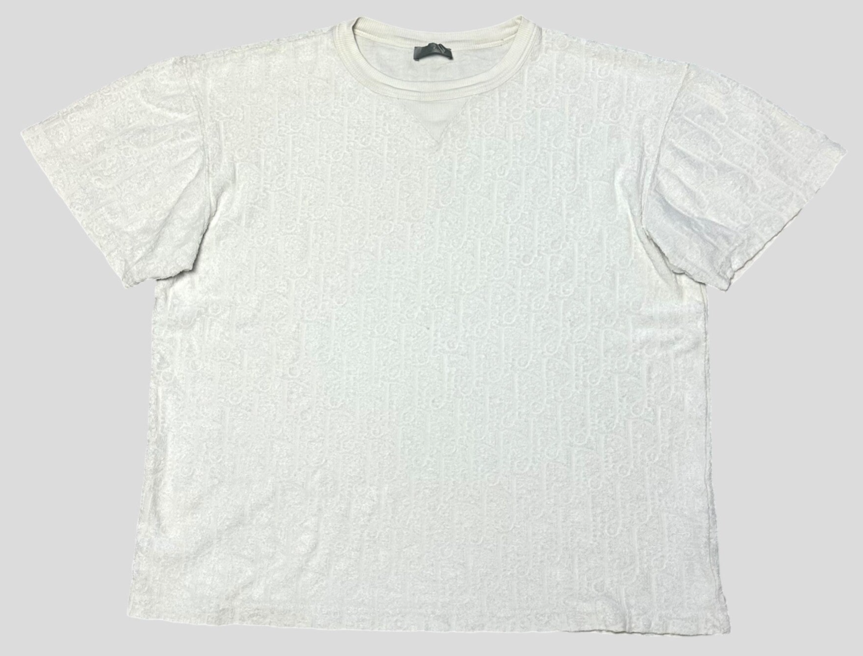 Dior Oblique Towelling White Relaxed-fit Shirt