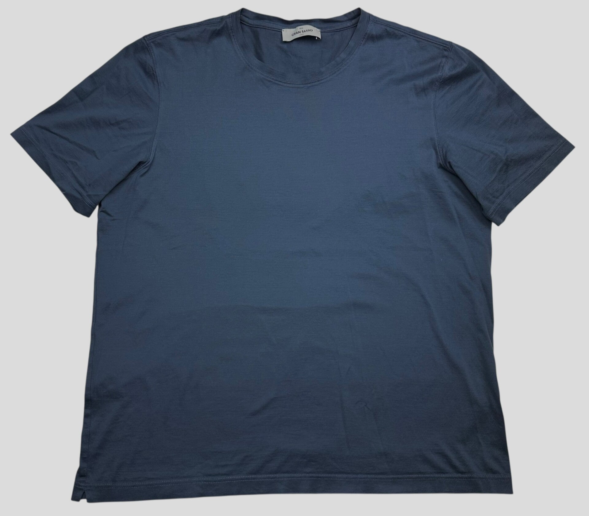 Gran Sasso Lisle Shining Trending Cotton T-Shirt Blue