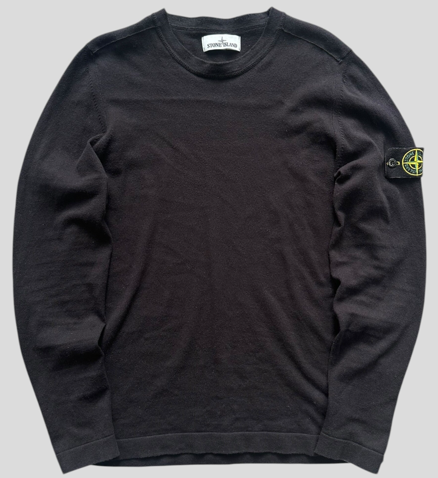 Stone Island Sweater Thin Cotton Knit Black