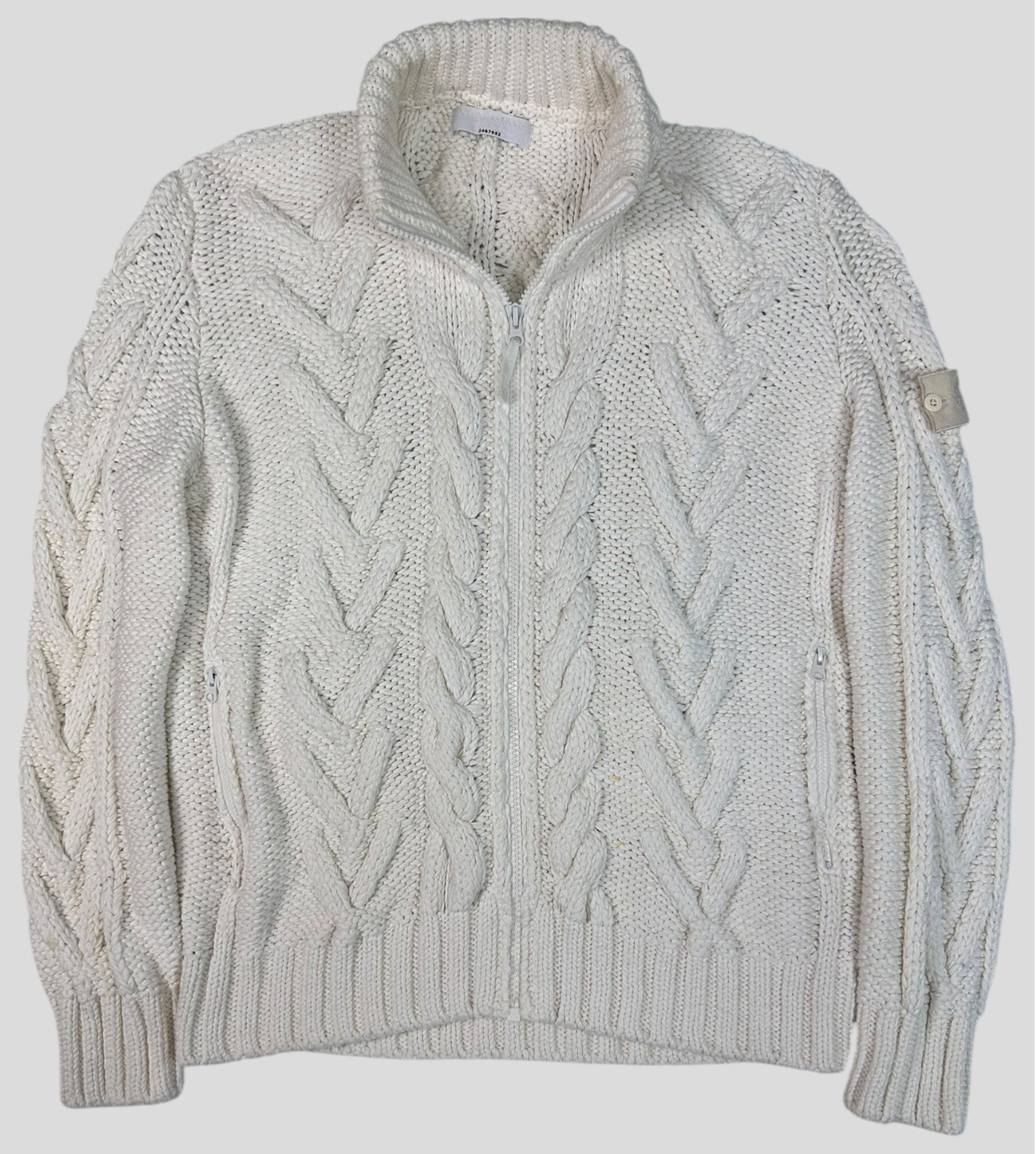 Stone Island 2011 Off White Ghost Cable Knit