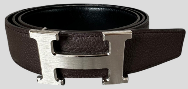 Hermès H-belt Leather Brown