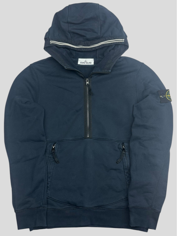 Stone Island Quarterzip Hoodie Navy Blue