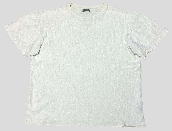 Dior Oblique Towelling White Relaxed-fit Shirt