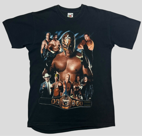 Vintage × WWE × WWVintage Championship Rey Mysterio WWEF 90s T-Shirt