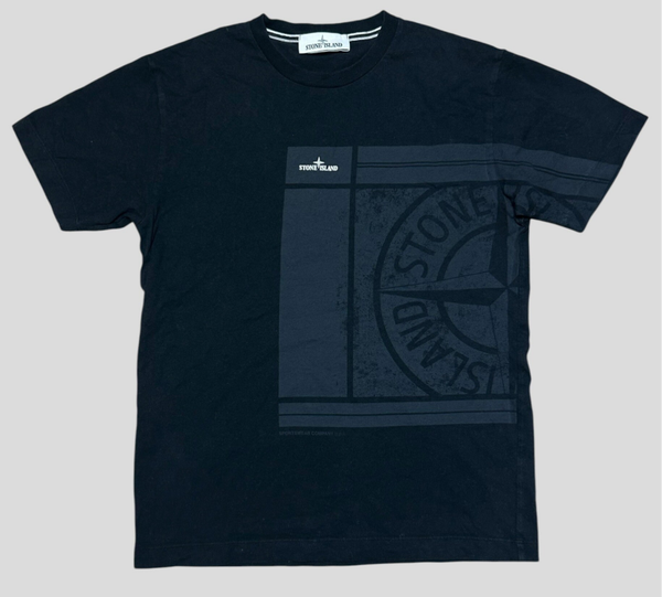 Stone Island Black Big Chest Compas Logo