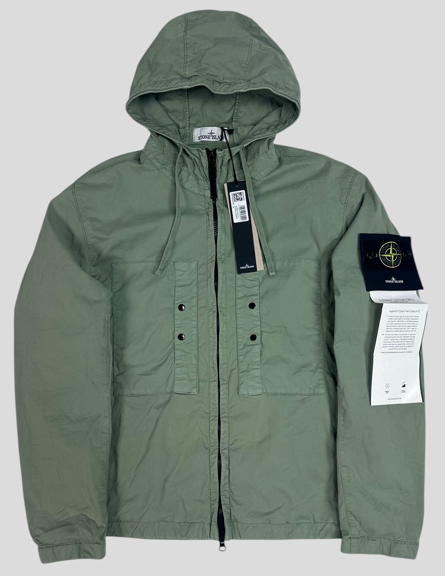 Stone Island Supima Cotton Twil Stretch-TC Green