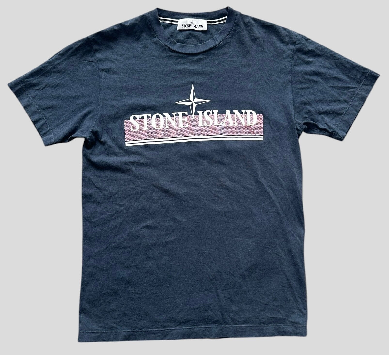 Stone Island blue front t-shirt print