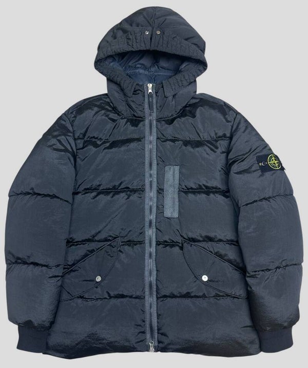 Stone Island Nylon Metal In Econyl Regenerated Nylon Down Jacket Black