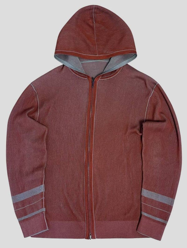 Loro Piana Zip-Up Hooded Sweater Kummel/Grey