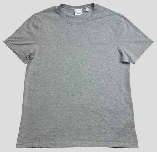 Burberry Chest Spelled-Out Text Grey T-Shirt