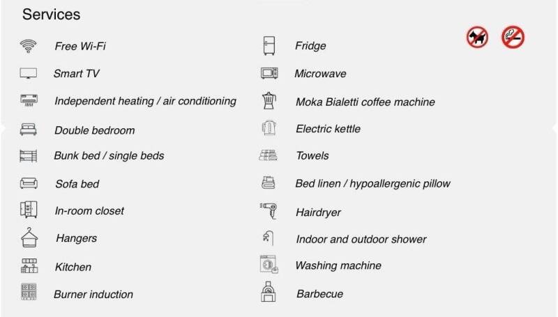 Services available in Residence Capraggia, Cannigione