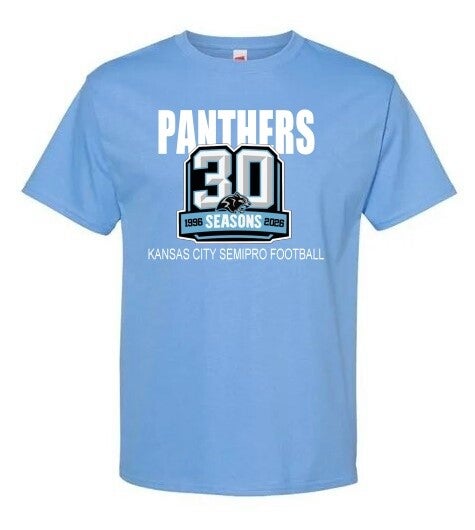 30 YEAR Panthers Blue T Shirt