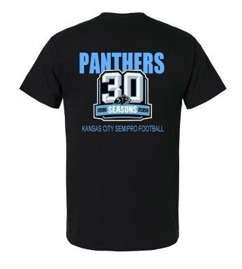 30 YEAR Panthers Black T Shirt