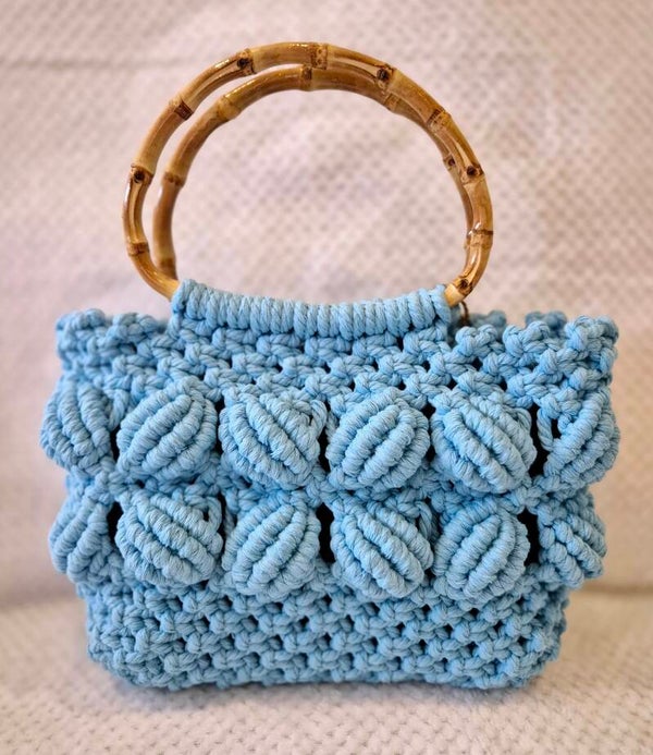Macrame Handbag with Flower design