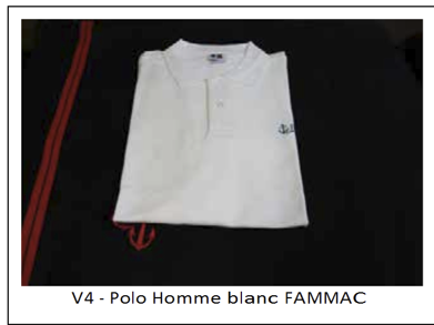 Polo homme blanc, manches courtes