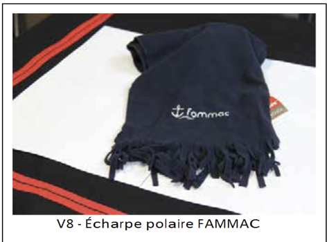 Echarpe polaire bleu marine