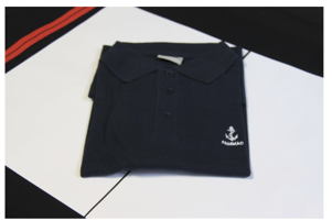 Polo piqué FAMMAC bleu marine
