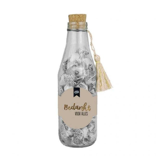 Moment fles Bedankt voor alles